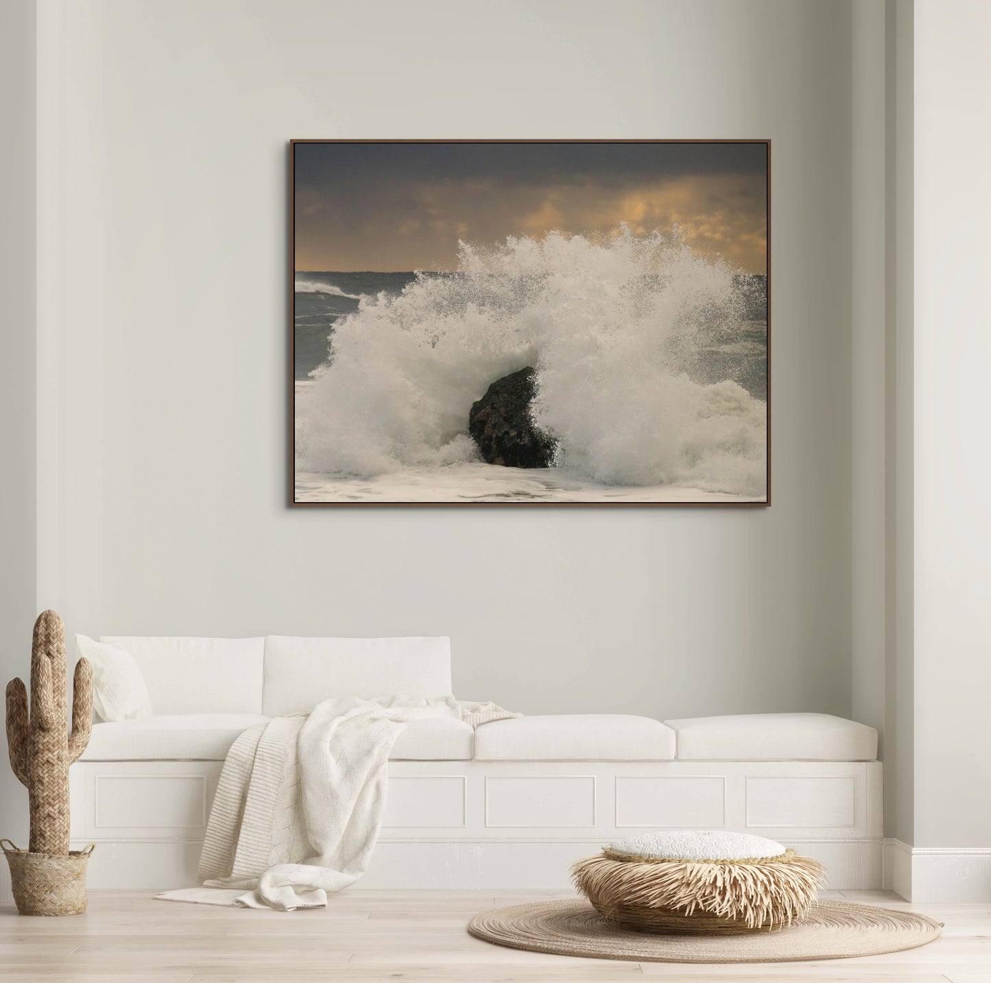 Wave Crashing on Rock
