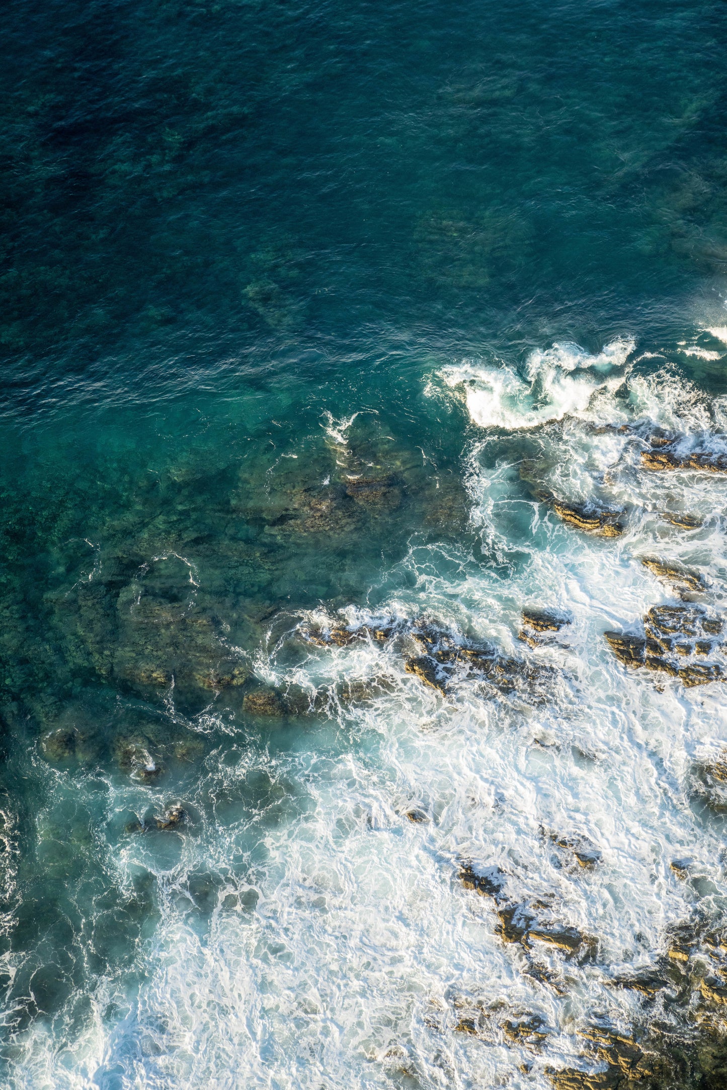 Wave Crashing on Rocks